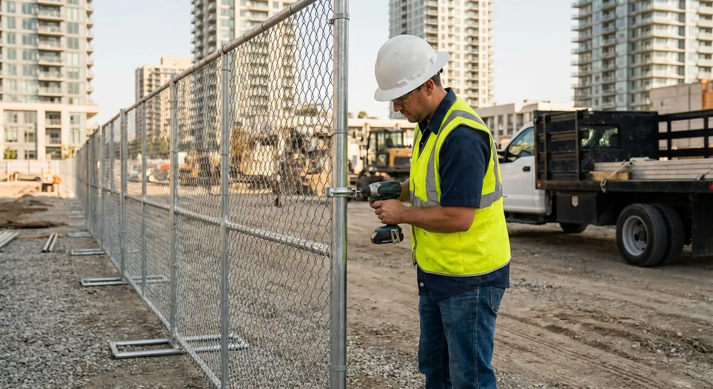 Downtown Saint Albans temporary fencing and site security