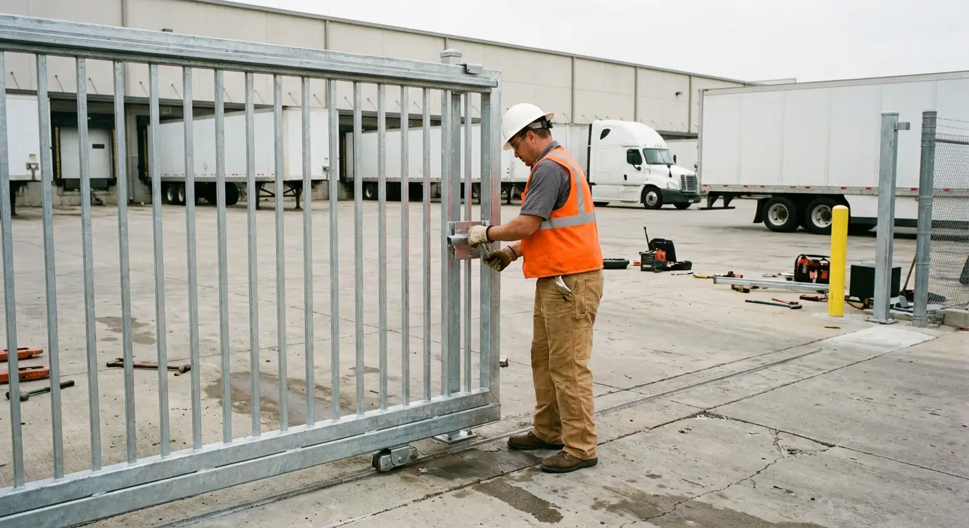 Heavy-duty temporary fencing installation in Saint Albans