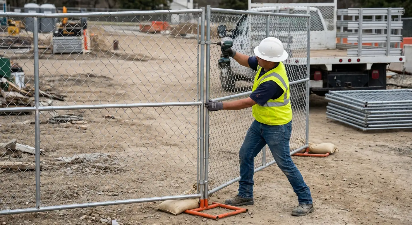 Modular fence reconfiguration system in action in Saint Albans, NY