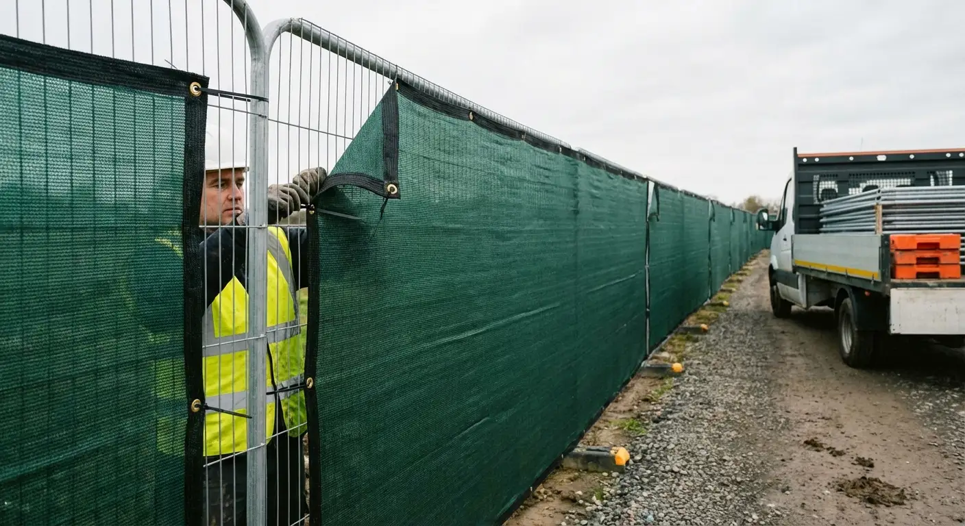 High security temporary fencing perimeter in Saint Albans, NY