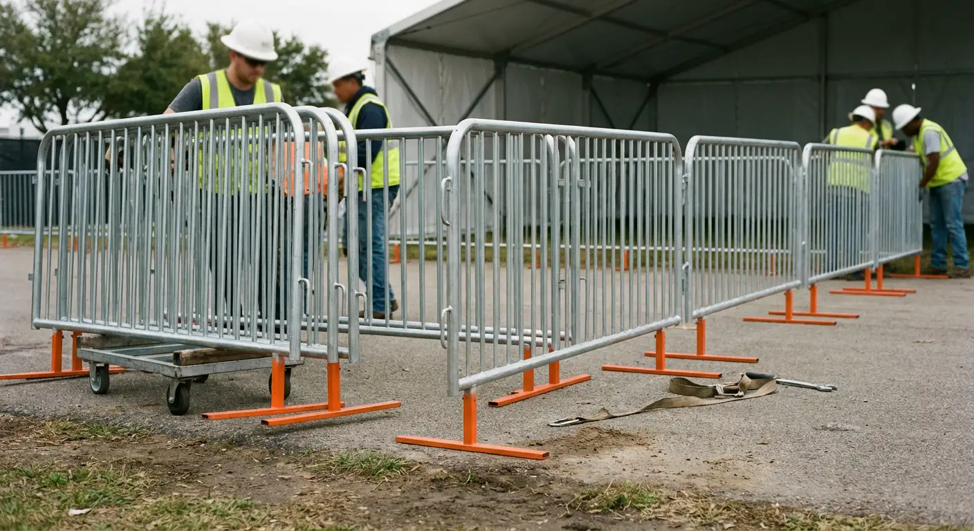Pedestrian Barricades in Saint Albans, NY
