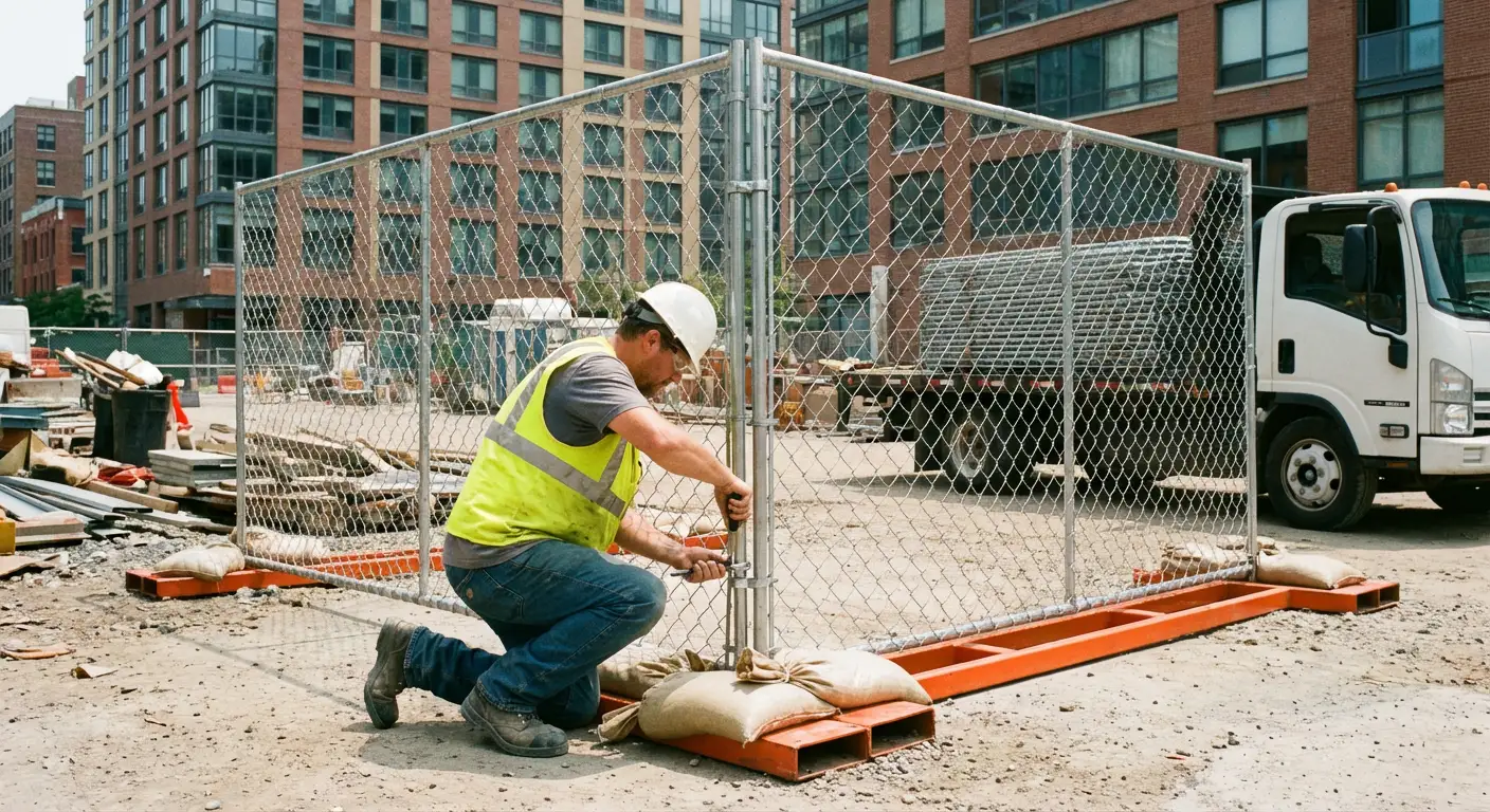 Temporary fence rental services in North Saint Albans