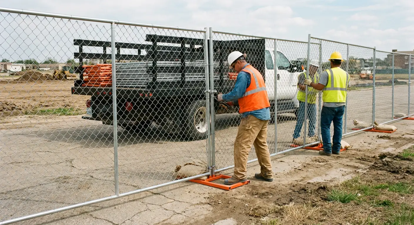 Temporary fencing deployment in Saint Albans, NY
