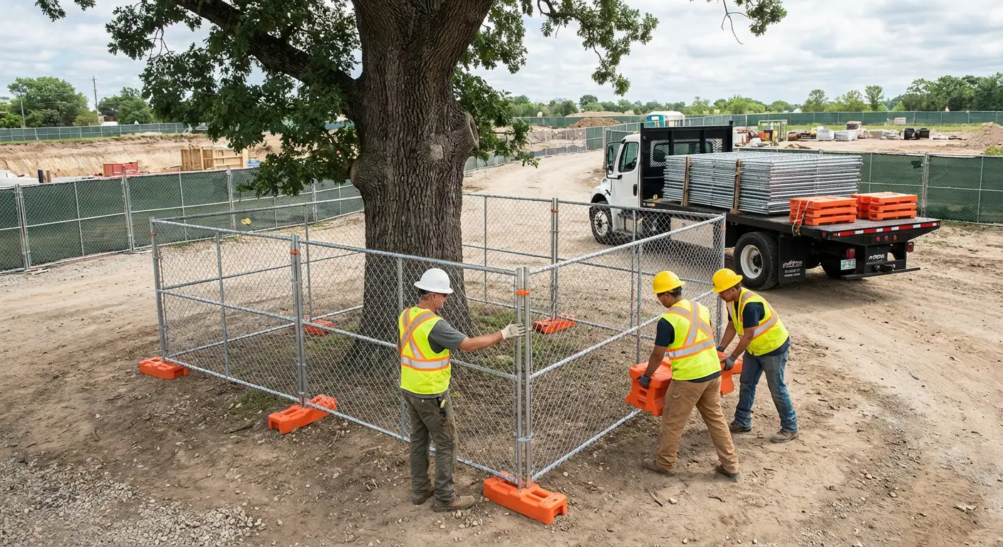 Temporary gate rental and secure perimeter fencing in Saint Albans, NY