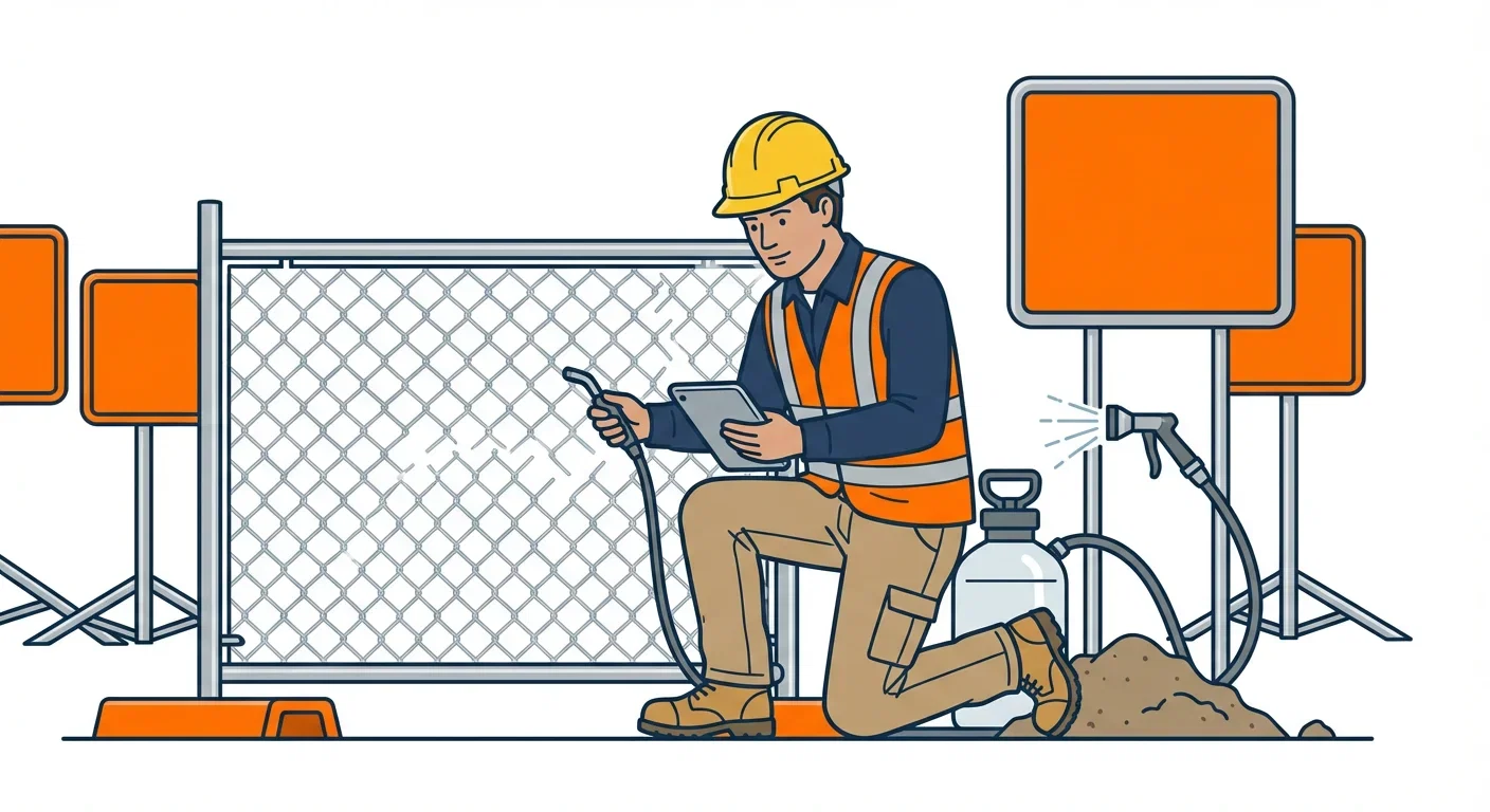 SWPPP Dust Compliance Warning Signs Infographic in Saint Albans, NY