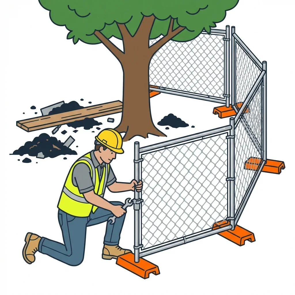 Infographic detailing common tree protection violations and prevention in Saint Albans, NY